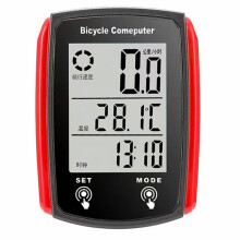 Bicycle Computer Bike Computer Waterproof Speedometer Odometer Cycling Stopwatch Bicycle Accessories Black+Red