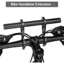 Extensor de GuidãO de Bicicleta com Tubo Preto de 25Cm, Suporte para Farol de Bicicleta de Montanha, Suporte para Lanterna
