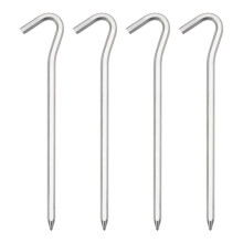 Aluminum Tent Pegs, 4 Pack Hexagon Tent Stakes with Hook 7 Inches Long Canopy Pegs