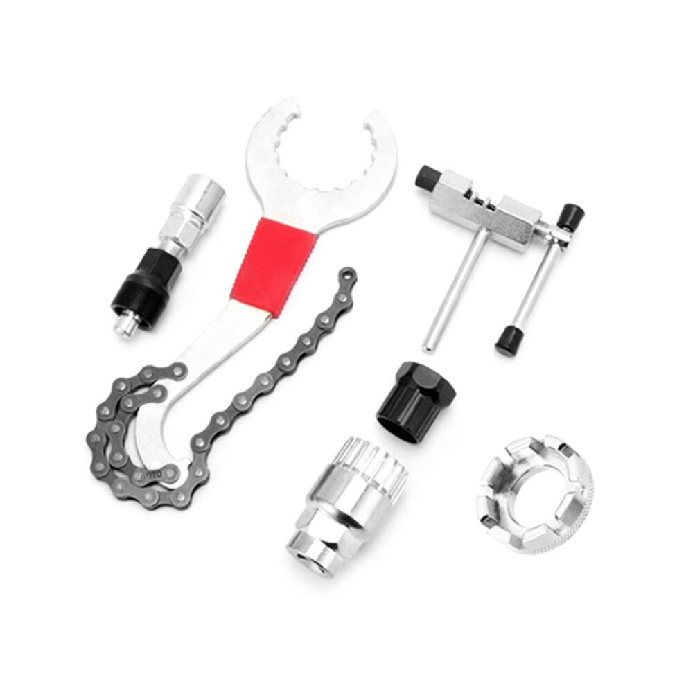 6-Pack Bicycle Repair Tool Kit Crank Chain Cutter Extractor Bracket Flywheel Puller Wrench Chain Remover Accessories 6031550413372