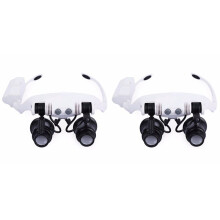 2X Headband LED Magnifying Glass Light Lamp Microscope Jewelry Watch Repair