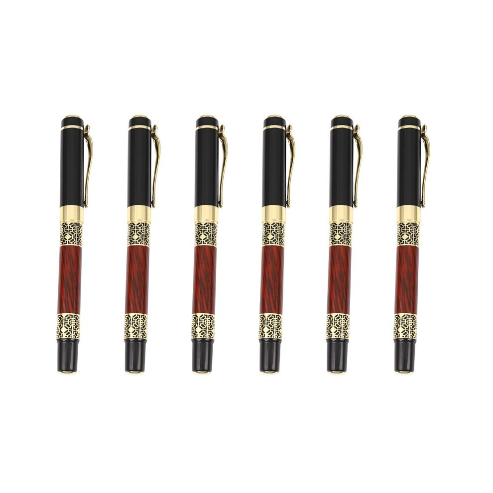 6X Chinese Classical Roller Pen Elegant Golden Metal Ballpoint Pen For Office Business Signature School Student 6032724627083
