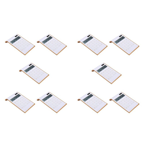 10X Calculator, Slim Elegant Design, Office/Home Electronics, Dual Powered Desktop Calculator, Solar Power, 10 Digits