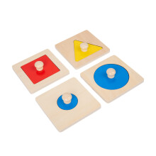 Montessori Wooden Shape Puzzle Set with Color Sorting Boards for Toddlers 612 Months