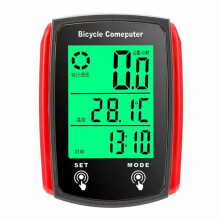 Fietscomputer Fietscomputer Waterdicht Snelheidsmeter Kilometerteller Fietsen Stopwatch Fietsaccessoires Zwart+Rood