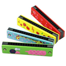 Kids Harmonica Set 16 Hole Wooden Musical Instrument Toy for Children Early Education Gift