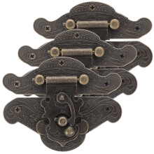 Vintage Cabinet Latch Set, Durable Zinc Alloy Antique Box Hasp for Jewelry and Wooden Chests