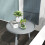 Outsunny Outsunny Round Garden Coffee Table, Outdoor Side Table with Rounded Edge 8