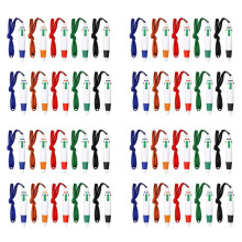 60 Pcs Retractable Pens Lanyard Neck Pens in A Rope Shuttle Pen 4 Color Ink Ballpoint Pen with Chain for School Home