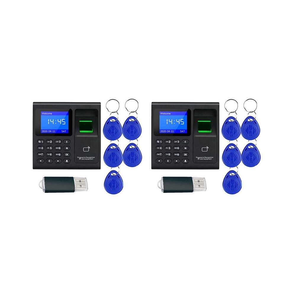 2X Attendance Machine Fingerprint Password Clock For Employee With Finger Scan, Rfid And Pin Punching In One 4711371871101