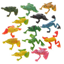 Mini Animal Figurines Set with Realistic PVC Frogs and Goldfish for Kids Play and Decoration