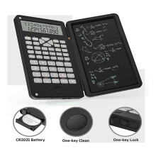 2X Calculator, Scientific Calculators 12-Digit Calculator Writing Tablet, Foldable Financial Calculator