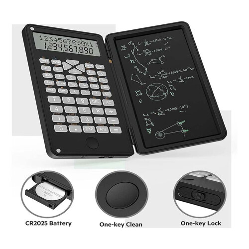 2X Calculator, Scientific Calculators 12-Digit Calculator Writing Tablet, Foldable Financial Calculator