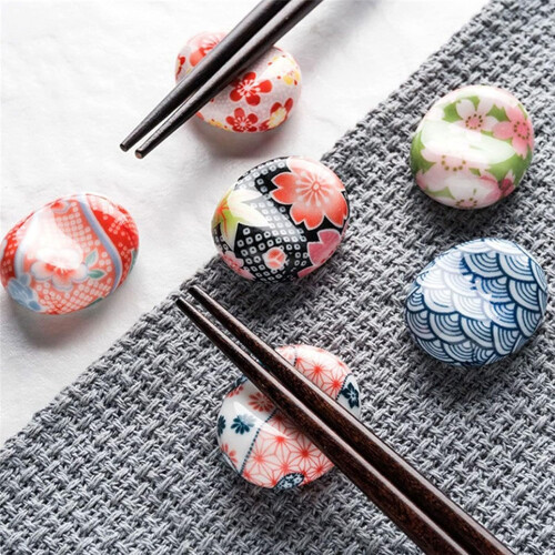 Ceramic Chopstick Holder Rest Keeps Utensils Hygienic Prevents Rolling for Dining Table 2