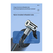 Compresseur D'Air Électrique à Gonflage Rapide 12 V, Pompe à Air Portable, Gonfleur de Pneus de Moto de Haute Précision pour Vélo Automobile