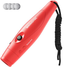 WANJOTEC Handheld Electronic Whistles for Referee Coaches Teacher, Camping Hiking Whistles with Lanyard Red