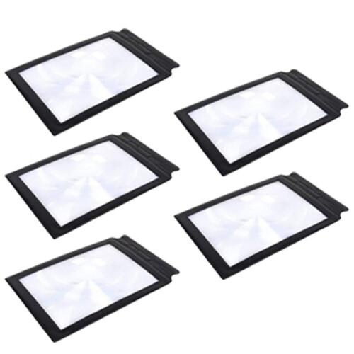 A4 Flat Magnifying Glass for Elderly Reading PVC Flat Full Page Magnifying Glass