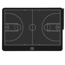 Elektronisk Träningstavla, 16-Tums LCD-Skärm Strategimarkeringstavla med Låsfunktion för Basket, Horisontell Basket