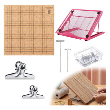 Macrame Board Set with T-Needle Clip, Supplies Knitting Helper, Macrame and Knotting Board, Macrame Supplies S