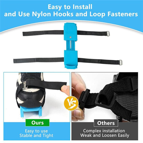 Winter Toddler Ice Skates, Adjustable Double Runner Ice Skates with Hook and Loop Fastener Straps 1