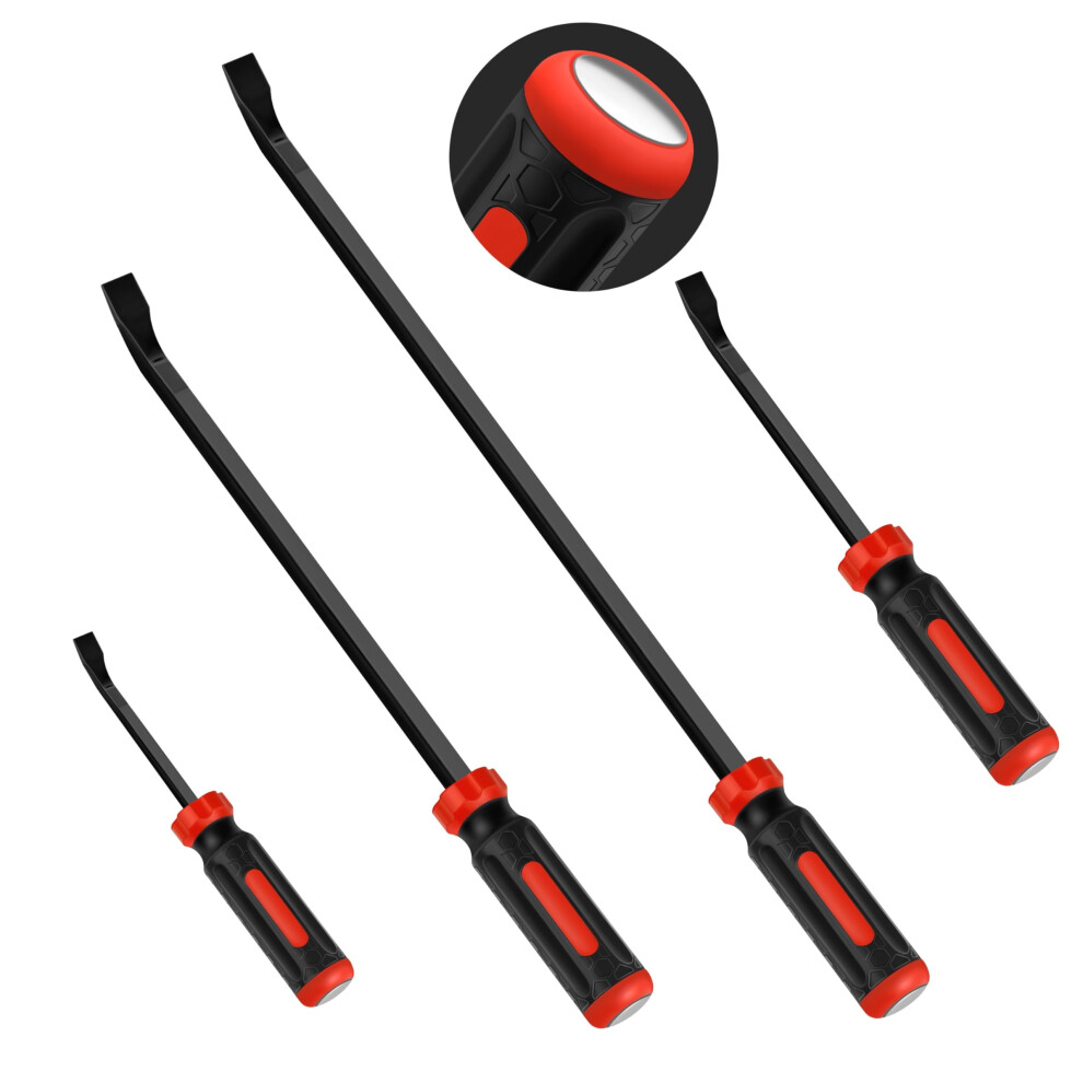 4Piece Heavy Duty Pry Bar Set With Steel Strike Cap And Nonslip Grip For Automotive And Construction 9073542401001