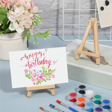 60Pieces of Wooden Easel. Business Cards, Display Photos, Small Canvases, Classroom DIY Arts and Crafts 8x15cm