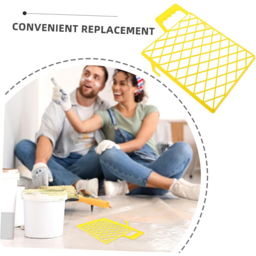 Paint Tray Liners and Grid Screen Set, Durable Plastic, Efficient Paint Distribution for Home and Professional Use 1