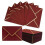 100 Envelopes de Convite A7 Borgonha com Borda Dourada, 5x7 Polegadas, Aba em V, Selagem Rápida - Perfeitos para Ocasiões Especiais 1