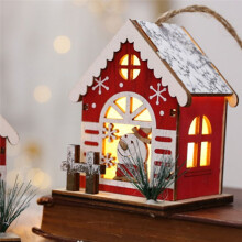 Décorer des Maisons en Bois à Noël Pendentif Décoratif pour Sapin de Noël Fournitures de Décoration de Noël B