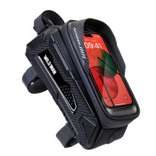 WILD  Waterproof Bicycle Front Bag with Touch Screen Phone Holder Hard Shell Mountain Bike Riding Equipment Black