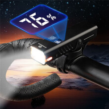 OFFBONDAGE Faro Delantero LED Recargable para Bicicleta, Luz para Bicicleta con Batería y Pantalla, Linterna de Seguridad para Ciclismo de Montaña,