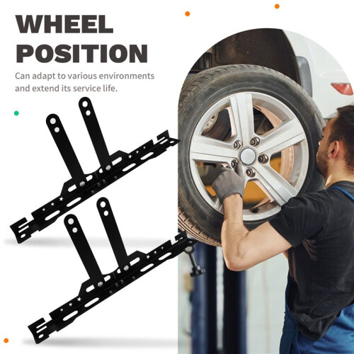 Car Wheel Alignment Tool Plates Adjustable Automotive Wheel Leveling Aligner Wheel Balancing Tool Black 2
