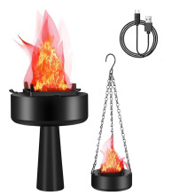 3D Fake Fire USB Rechargeable Fake Campfire, Portable Fake Fire Light Electric Fake Flame Light Fake Flame Lamp