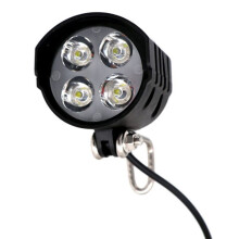 E-Bike Horn Light 12W Electric Bicycle 4 LED Headlight Waterproof 2 in 1 Horn and Light Bicycle Flashlight