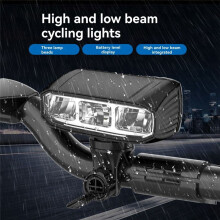 LED-Fietslichtbalk, Oplaadbare Universele Fietskoplamp voor Mountainbike/Racefiets, Zwart