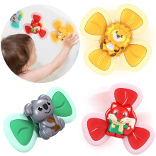 Bath Toys with Suction Cups for Toddlers, Colorful Animal Spinning Toys, Baby Party Favors