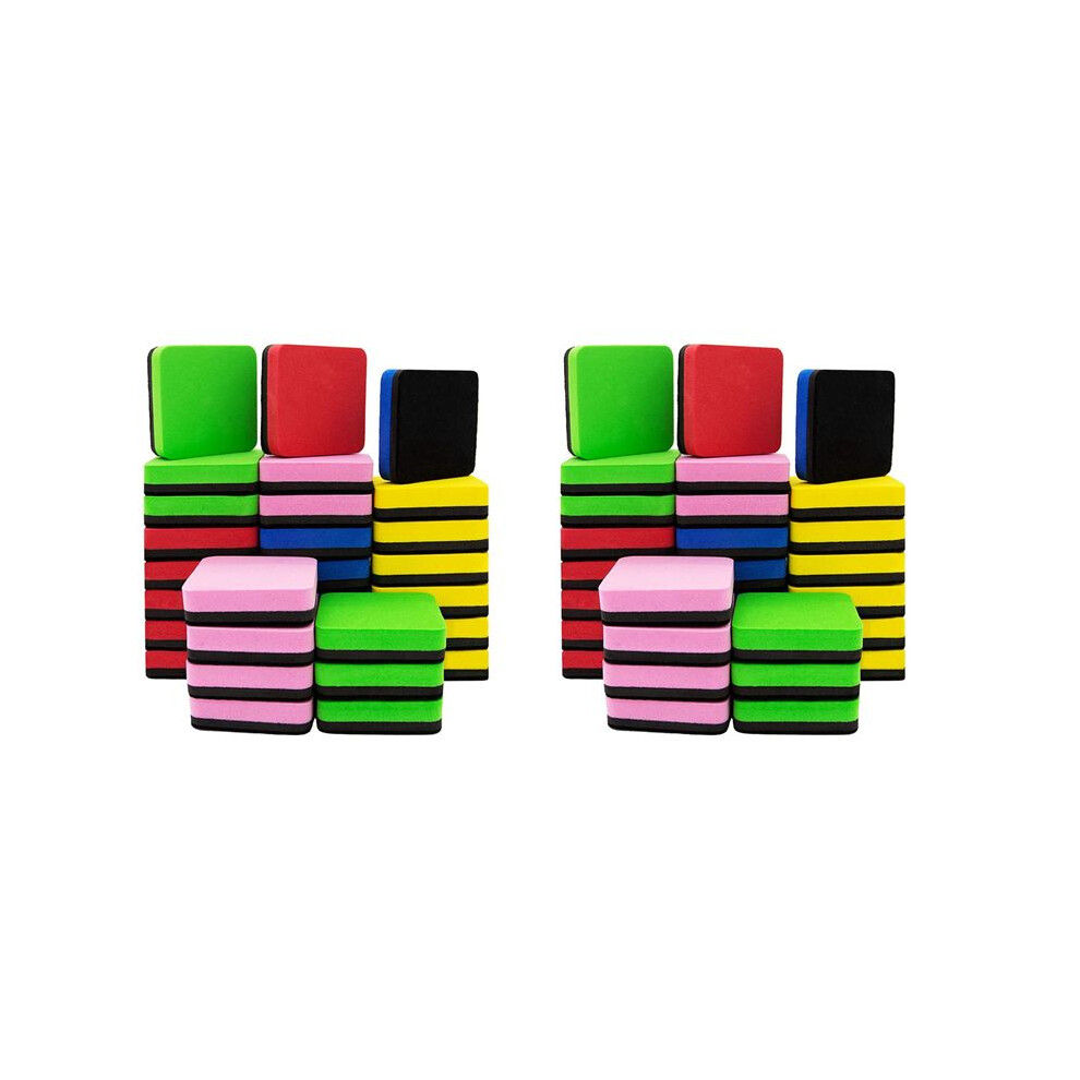 60 Pack Whiteboard Eraser Washable And Reusable Magnetic Whiteboard Eraser For Cleaning Dry Erase Markers 5X5x2cm 6033698403185
