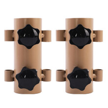 2-Piece Set of Awning Pole Fixed Tube Windproof Adjustable Outdoor Camping Tent Support Pole Accessories-Khaki