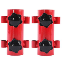 2-Piece Set of Awning Pole Fixed Tube Windproof Adjustable Outdoor Camping Tent Support Pole Accessories-Red