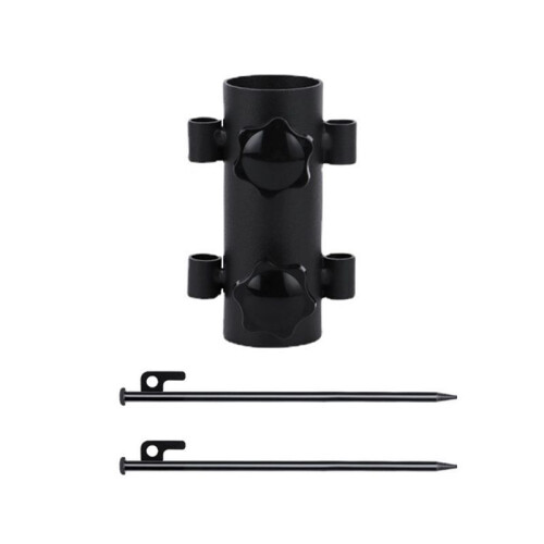 3PCS Awning Canopy Pole Fixed Tube Ground Bracket Windproof Adjustable Tent Support Pole with Ground Nails