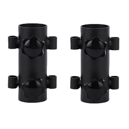 2PCS Awning Pole Fixing Tube Ground Bracket Windproof Adjustable Tent Canopy Support Rod Fixer 1