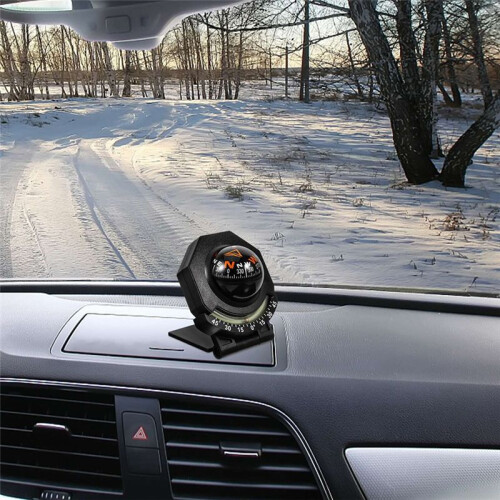 Car Compass  Shaped Variable Navigation Dashboard Car Compass Direction Pointing Guide for Car Boat Cycling Hiking 1