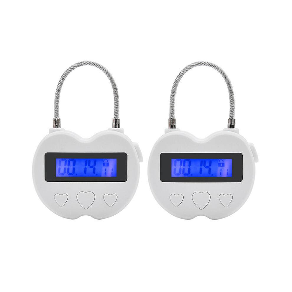 2X Lock Lcd Display Lock Multifunction Electronic Timer,Waterproof Usb Rechargeable 4711897174649