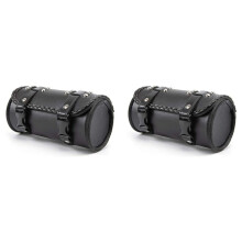 2X Bolsa de Garfo de Motocicleta Couro Pu Bolsa de Ferramentas de Guiador de Bicicleta Sissy Bar Roll Bolsa de Armazenamento Bolsa de Selim, Universal