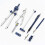 18Pc Geometry Set Metal Compass Geometry Precision Tool for Student, Circle Drawing Tool and Architecture Drafting Kits 5