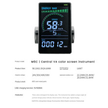 2X M6C E-Bike LCD-Anzeige Messgerät 24V-60V E Scooter LCD-Panel Farbbildschirm mit USB für Mountain Electric Bike (5PIN)