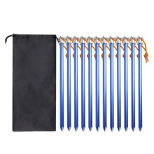 12PCS 23cm Outdoor Tent Pegs Ground Nails with Storage Bag Windproof Nails Camping Accessories Tent Fastening