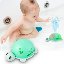Light Up Bath Toy with Automatic Water Spray and Flashing Lights, Floating Tortoise for Toddlers