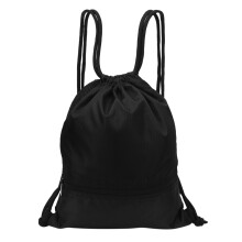 3X Outdoor Women Men Nylon Black Ultralight Backpack Football Basketball Bag String Drawstring Hunting Sport Bags(Small)