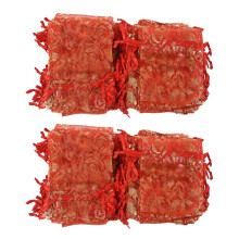 200Pc 7X9cm Rose Organza Drawstring Gift Jewelry Bags Pouches Wedding Xmas Party Gifts Bags Red